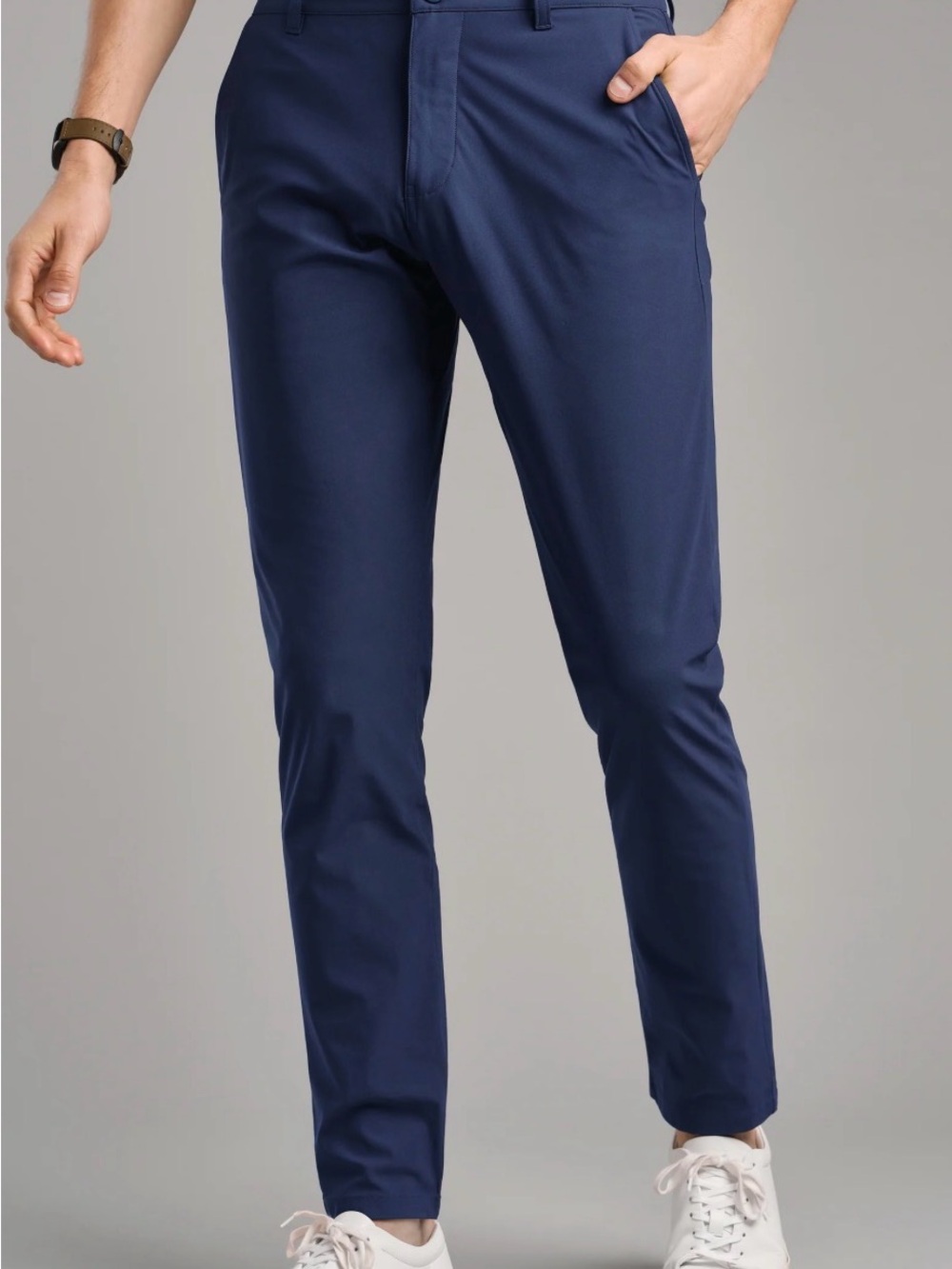 Rhone Commuter Pants Mens Blue Straight-Leg L Business Casual Minimalist Tech